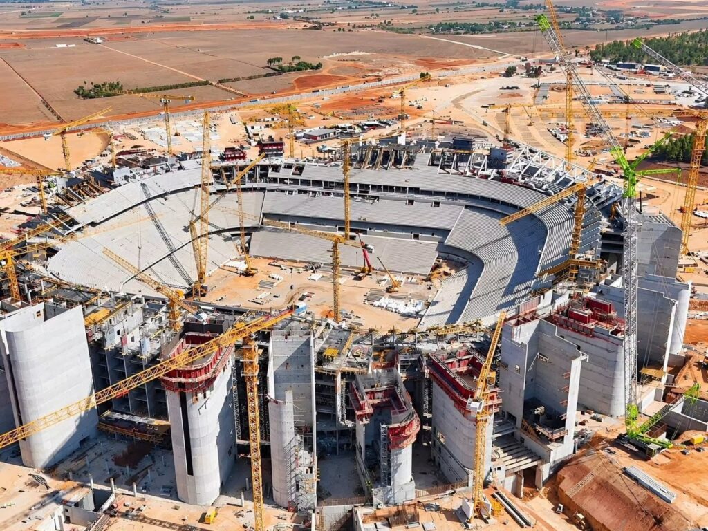 Avanza la construcción del monumental Estadio Hassan II en Marruecos