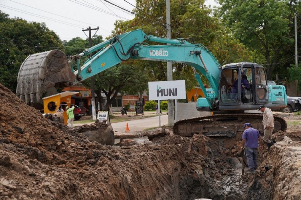 Avanzan con nuevas obras pluviales en el barrio San Antonio