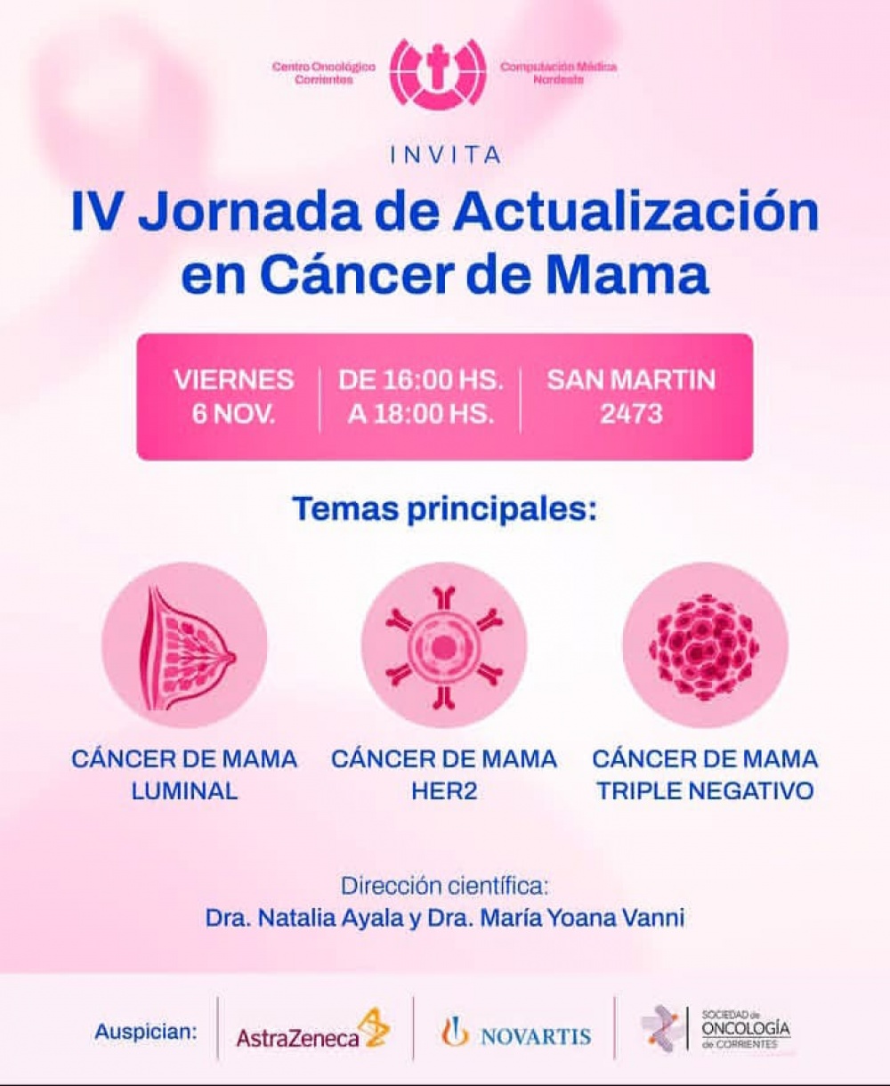 Centro Oncológico Corrientes prepara su cuarta jornada sobre cáncer de mama