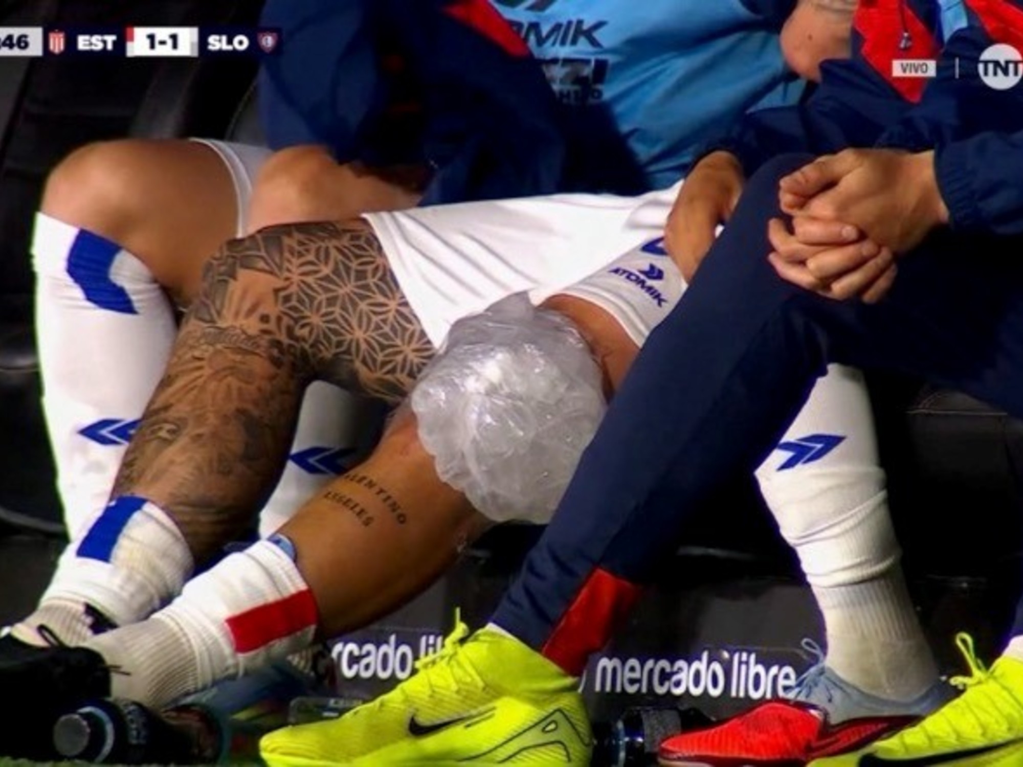 Facundo Farías encendió las alarmas en San Lorenzo tras pedir el cambio por una molestia en la rodilla