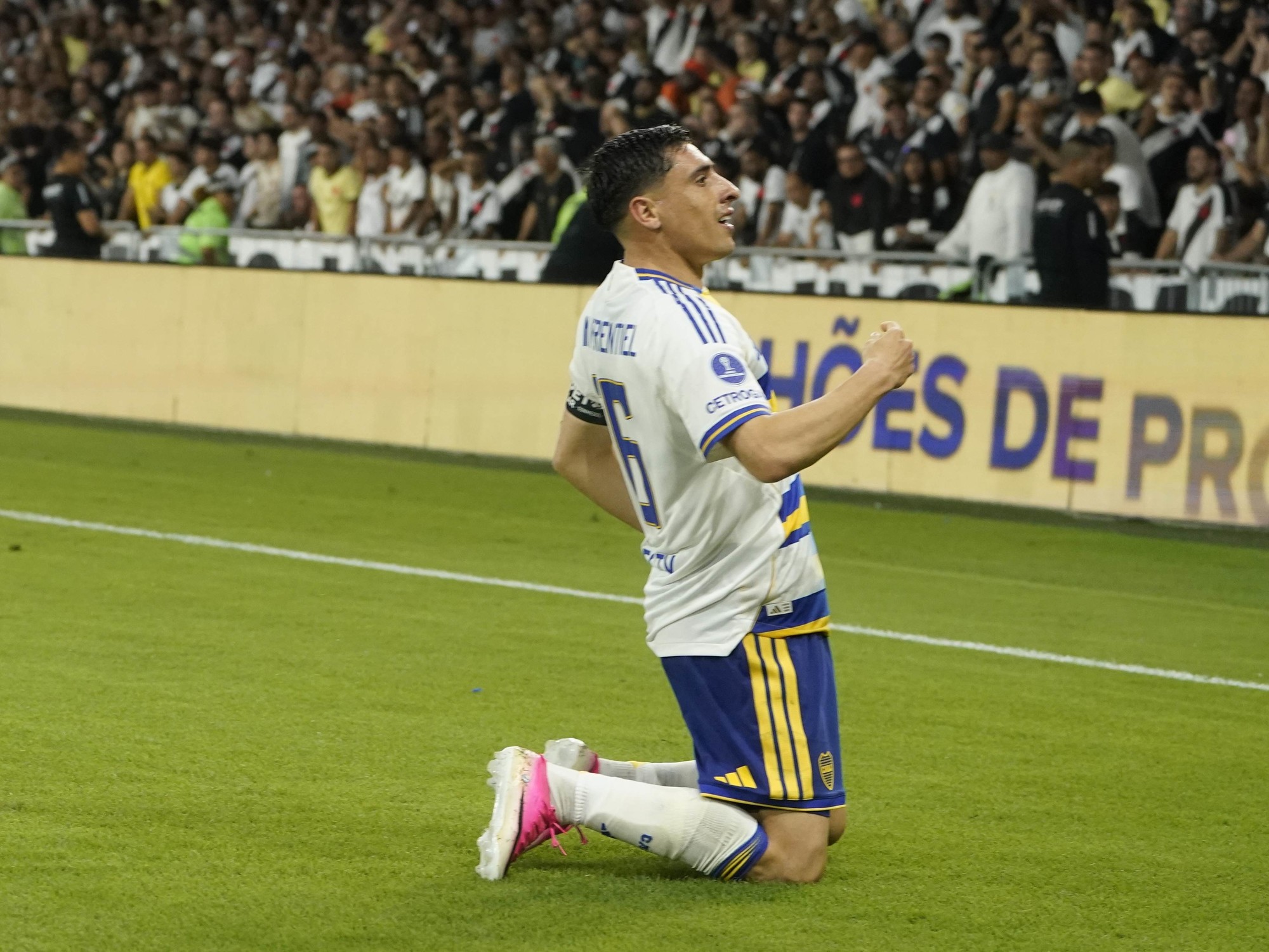 Miguel Merentiel marcó un gol clave para Boca en la Copa Sudamericana